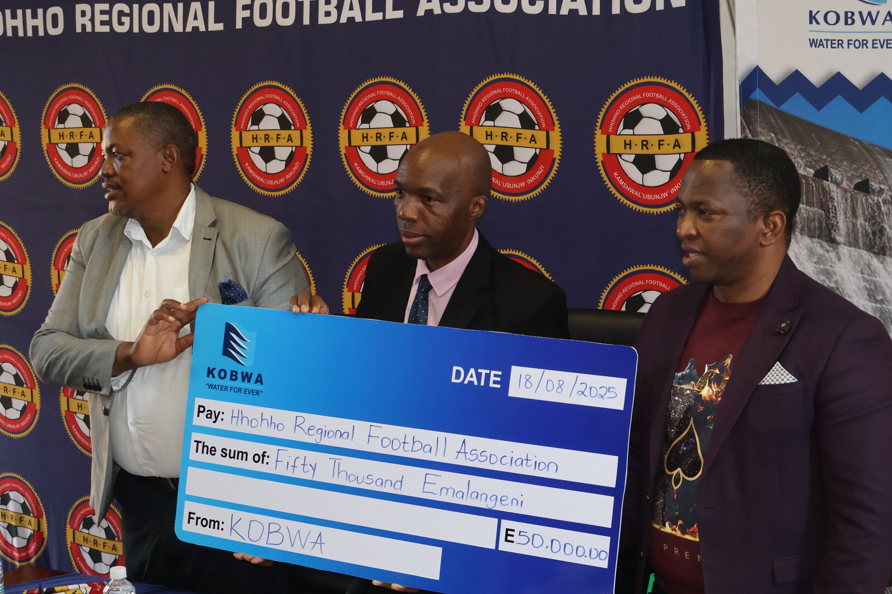 KOBWA Sponsors E75 000 to the Hhohho Regional Football Association 